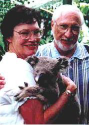 The travellers and a koala bear.