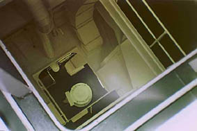 The bow thruster electromotor seen from above
